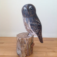 Load image into Gallery viewer, Archipelago Tawny Owl Wood Carving