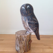 Load image into Gallery viewer, Archipelago Tawny Owl Wood Carving