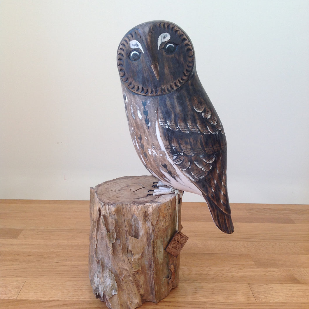 Archipelago Tawny Owl Wood Carving