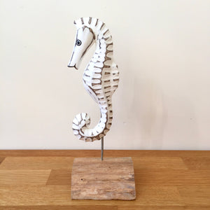 Archipelago Single Sea Horse D197 Wood Carving Nautical Gift