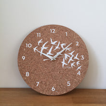 Load image into Gallery viewer, Cork Clock Swallows