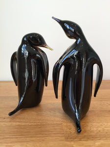 Svaja Ellie and Ernestas Emperor Penguins Glass Ornament Paperweight