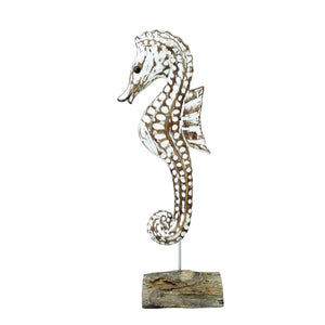 Archipelago Single Sea Horse D197 Wood Carving Nautical Gift