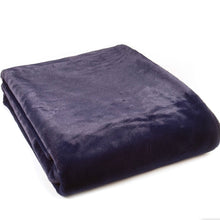Load image into Gallery viewer, Tweedmill Faux Fur Throw/Suede Back - Blackberry/Charcoal