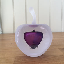 Load image into Gallery viewer, Svaja Forbidden Fruit Paperweight Violet Frosted Glass Ornament