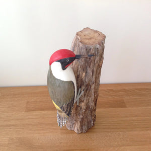 Archipelago Green Woodpecker Wood Carving