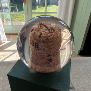 Champagne Cork Paperweights x 3 Custom Made Using Customers Personalised Wedding Corks With Initials On PRICE ON REQUEST