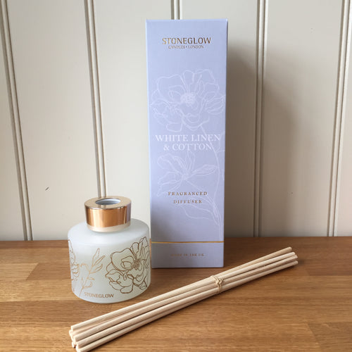 Stoneglow Reed Diffuser Day Flower Collection White Linen & Cotton