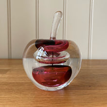 Load image into Gallery viewer, Svaja Forbidden Fruit Paperweight Red Glass Ornament