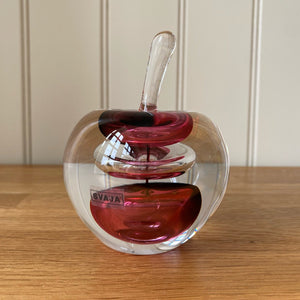 Svaja Forbidden Fruit Paperweight Red Glass Ornament