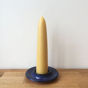 100% Natural Pure UK Beeswax Giant Stubby Candles x 1 Pair British Made