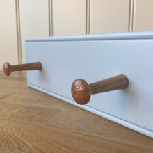 Load image into Gallery viewer, Traditional Shaker Peg Rail With Oak Pegs - Parma Grey