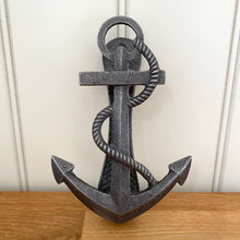 Load image into Gallery viewer, Anchor Cast Antique Iron Door knocker Coastal Cottage Style Gift