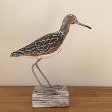 Load image into Gallery viewer, Archipelago Ruff Standing Straight Wood Carving