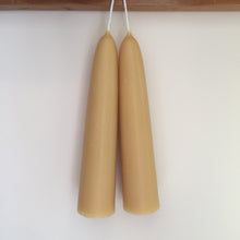 Load image into Gallery viewer, 100% Natural Pure UK Beeswax Giant Stubby Candles x 1 Pair British Made