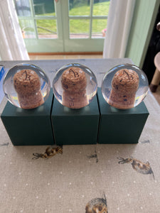 Champagne Cork Paperweights x 3 Custom Made Using Customers Personalised Wedding Corks With Initials On PRICE ON REQUEST