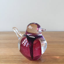 Load image into Gallery viewer, Svaja Basil Bird Pink Glass Ornament Paperweight