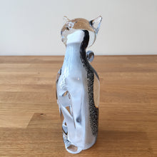 Load image into Gallery viewer, Svaja Camilla Cat Black/White Medium Glass Ornament Paperweight