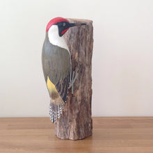 Load image into Gallery viewer, Archipelago Green Woodpecker Wood Carving