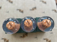 Load image into Gallery viewer, Champagne Cork Paperweights x 3 Custom Made Using Customers Personalised Wedding Corks With Initials On PRICE ON REQUEST