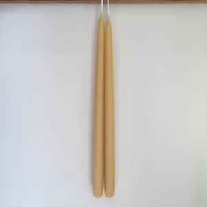 100% Natural Pure UK Beeswax 14" Dipped Candle  x 1 Pair British Made