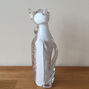 Svaja Camilla Cat Ginger/White Medium Glass Ornament Paperweight