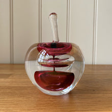Load image into Gallery viewer, Svaja Forbidden Fruit Paperweight Red Glass Ornament