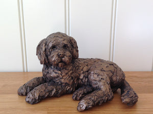 Ozzy Cockapoo Bronze Frith Sculpture By Adrain Tinsley