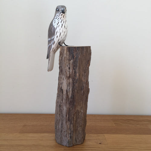 Archipelago Spotted Flycatcher Wood Carving
