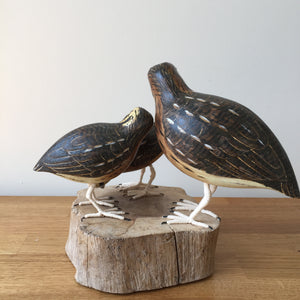 Archipelago Quail Block Wood Carving