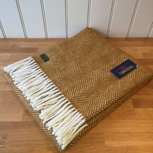 Load image into Gallery viewer, Tweedmill English Mustard Knee Rug / Small Throw Pure New Wool