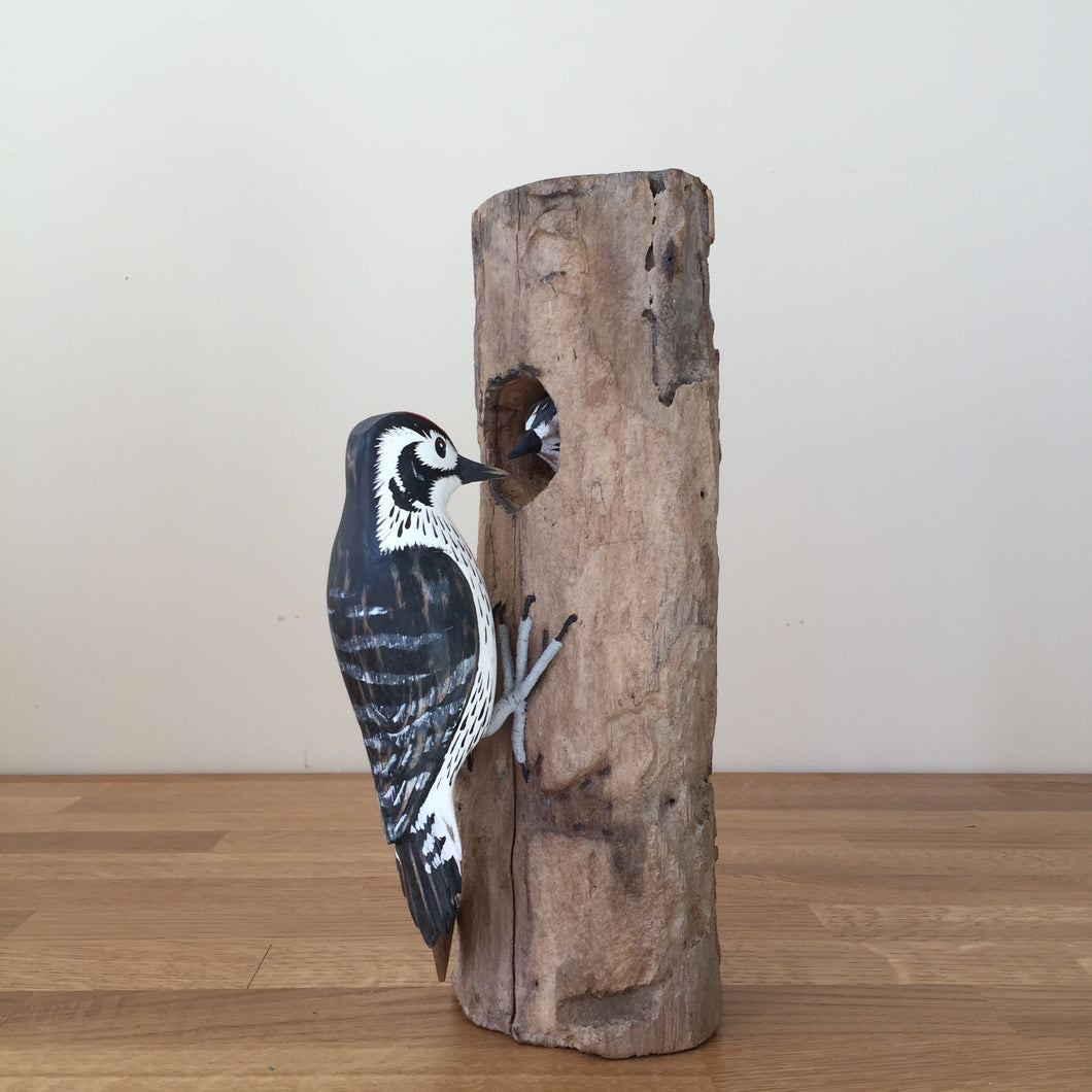 Archipelago Lesser Spotted Woodpecker Wood Carving