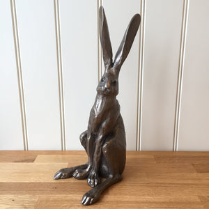 Sitting Hare Bronze Frith Sculpture By Paul Jenkins