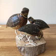 Load image into Gallery viewer, Archipelago Quail Block Wood Carving