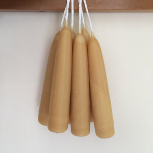 100% Natural Pure UK Beeswax Standard Stubby Candles x 3 Pairs British Made