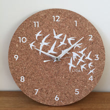 Load image into Gallery viewer, Cork Clock Swallows