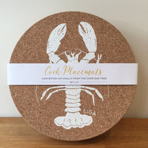 Cork Lobster Placemats Set Of 4