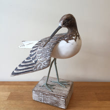 Load image into Gallery viewer, Archipelago Green Sandpiper Preening Wood Carving