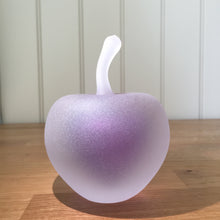 Load image into Gallery viewer, Svaja Forbidden Fruit Paperweight Violet Frosted Glass Ornament