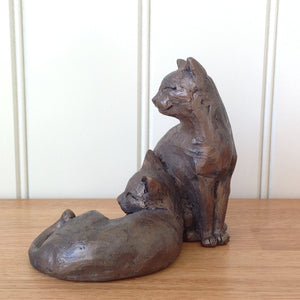 Toby & Poppy Bronze Frith Sculpture By Paul Jenkins