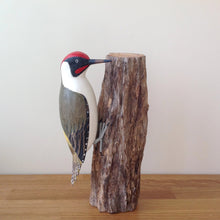 Load image into Gallery viewer, Archipelago Green Woodpecker Wood Carving