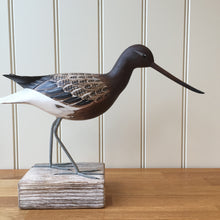 Load image into Gallery viewer, Archipelago Godwit Standing Straight Wood Carving
