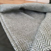 Load image into Gallery viewer, Tweedmill Walker Companion  Picnic Rug Waterproof Backed - Tweed Herringbone Olive Small