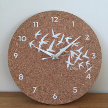 Load image into Gallery viewer, Cork Clock Swallows