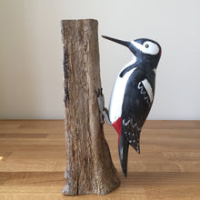 Load image into Gallery viewer, Archipelago Greater Spotted Woodpecker Wood Carving