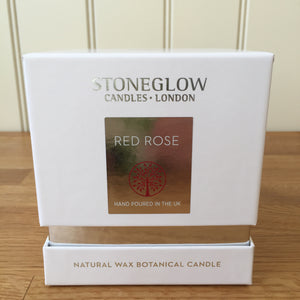 Stoneglow Candles Nature's Gift Red Rose Natural Wax Gel Candle
