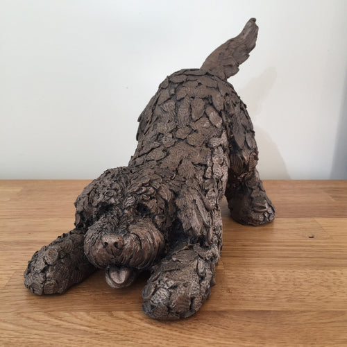 Barney Cockapoo Bronze Frith Sculpture By Adrain Tinsley