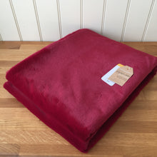 Load image into Gallery viewer, Tweedmill Faux Fur Throw/Suede Back - Ruby/Charcoal