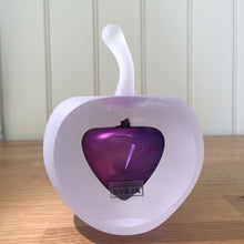 Load image into Gallery viewer, Svaja Forbidden Fruit Paperweight Violet Frosted Glass Ornament