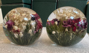 Botanical Mixed Flora Small Paperweight Made With Real Mixed Flora